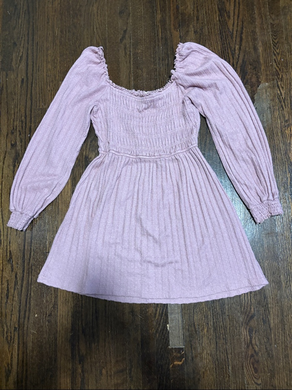 Charmed Hearts Women’s Smocked Long-Sleeve Dress